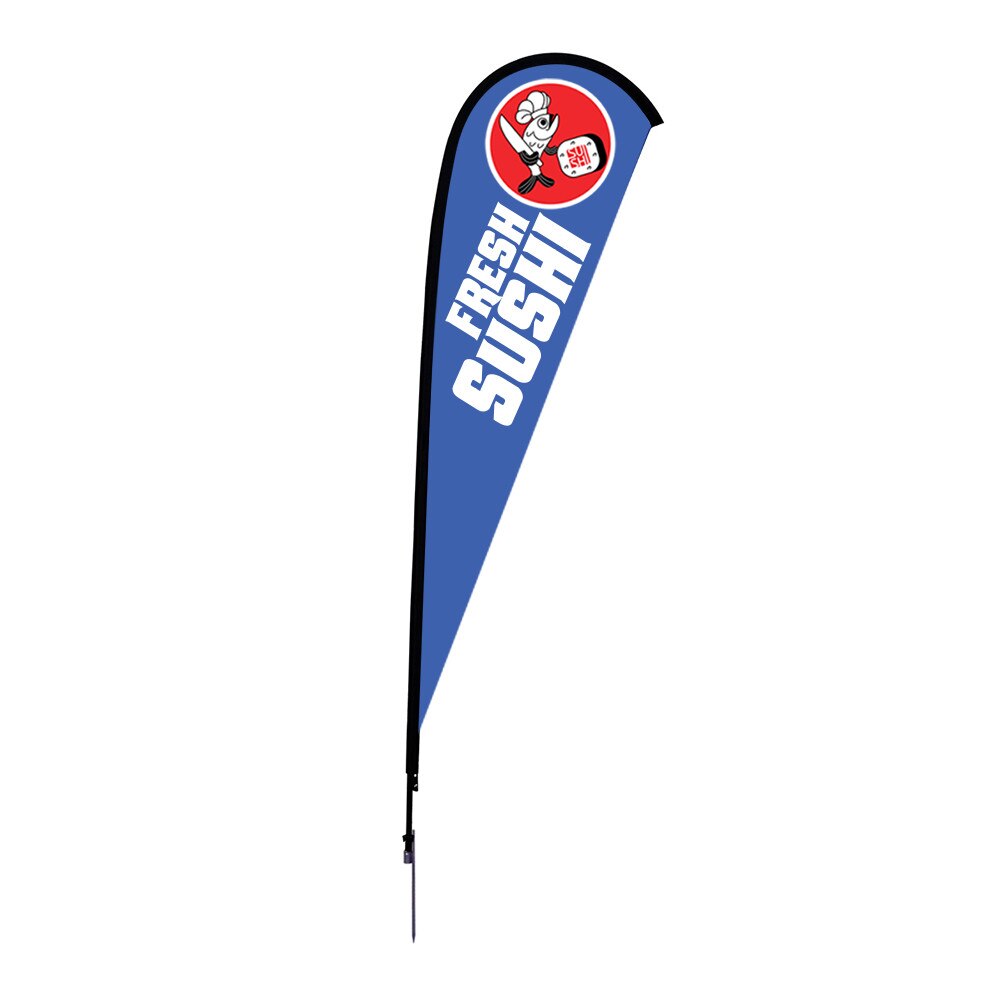 12 ft. Large Sunbird Flag — Single Sided Graphic Package / Spike Base